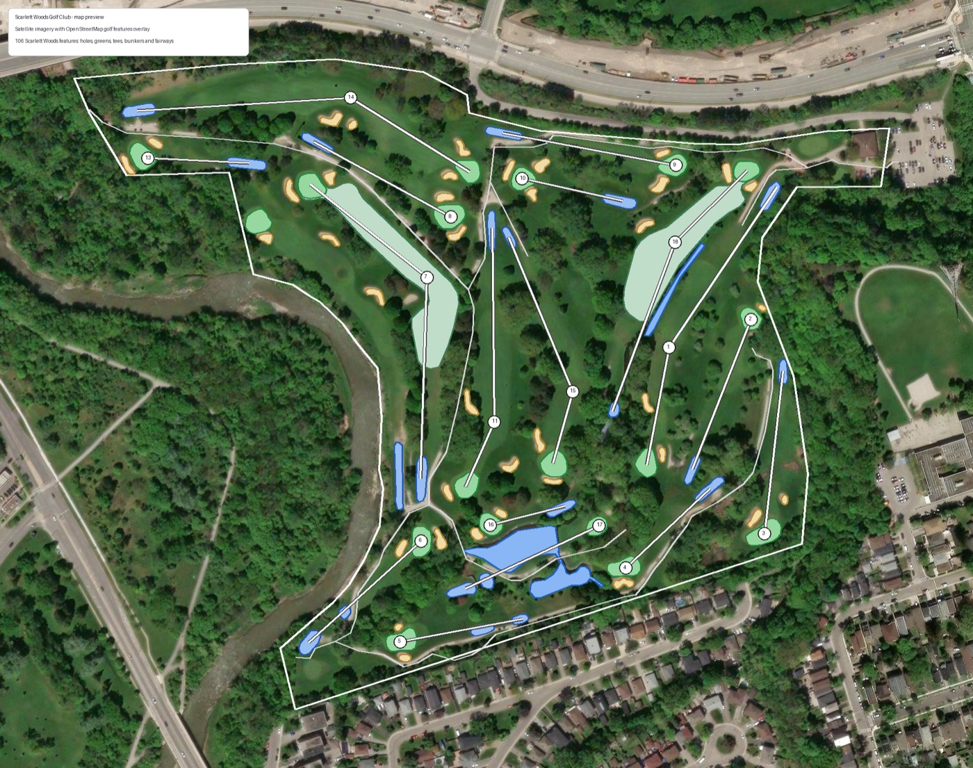 ShotTrace mapped golf course preview